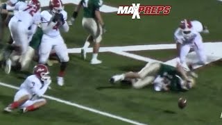 102 yard fumble return by HewittTrussville AL  MPTopPlay [upl. by Ardnuhsor]