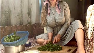 Cooking local buttermilk soup‌ In the courtyard of a village house🥣 [upl. by Ecinahs]