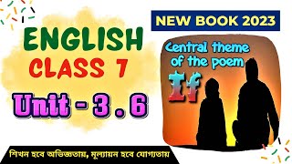 Class 7 English 36 Central theme of the poem If  Class 7 English Chapter 3Class 7 English 2023 [upl. by Cristobal]