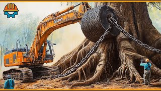 INCREDIBLE Fastest Big Tree Removal Bulldozers Working At Another Level [upl. by Ketty]