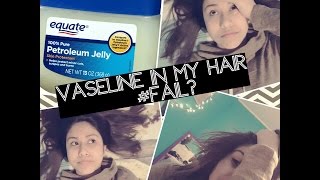 story time putting vasalinepetroleum jelly in my hair  healthy hair tip [upl. by Zetniuq]