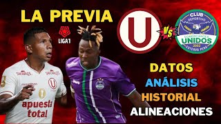 Datos entre UNIVERSITARIO VS COMERCIANTES UNIDOS  Análisis Historial Alineaciones Apuestas [upl. by Enneyehc]