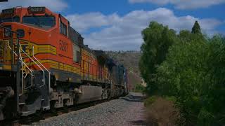 BNSF Westbound Yorba Linda California in 4K [upl. by Egin]