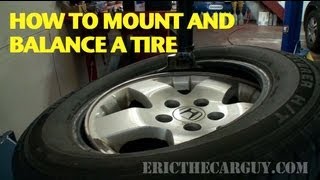 How To Mount and Balance A Tire EricTheCarGuy [upl. by Swanhildas]