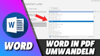 Word Datei in PDF umwandeln Simple [upl. by Vincenz]