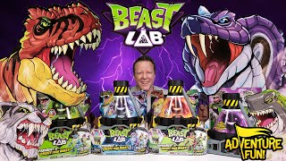 4 Beast Lab Beast Creators Dinos Sharks Reptiles and Cats All 8 Beasts Adventure Fun Toy review [upl. by Darce812]