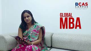 Ms Anuradha Ranasinghe giving her thoughts about Global MBA [upl. by Harbard]