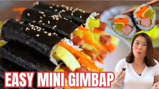 Learn how to make ADDICTIVE MiniKimbap EASY amp SIMPLE Tutorial on rice rolling 멈출 수 없는 꼬마김밥 [upl. by Eilra]