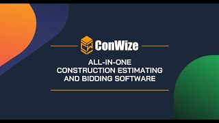 ConWize is a cuttingedge cloudbased Construction Estimating amp Bidding Automation Platform [upl. by Enalb]