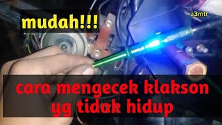 sangat mudahcara pengecekan klaksonhorn yang tidak hidupmenyala belajarmekanik tutorial [upl. by Ansel]