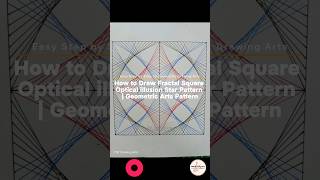 How to Draw Fractal Square Optical illusion Star Pattern  Geometric Arts Pattern howtodraw 3dart [upl. by Letitia702]