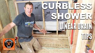 Waterproofing a Curbless Shower Pan for Tile LINEAR DRAIN  Grandpa Bath Episode 5 [upl. by Rehpotsirhcnhoj]