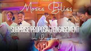 MOSES BLISS surprise proposalengagement in LondonFull Video [upl. by Aivart]