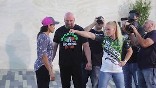 UFC 215 NUNES VS SHEVCHENKO DJ VS BORG FACE OFF [upl. by Trauts]