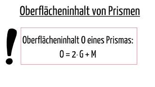 Oberflächeninhalt von Prismen berechnen [upl. by Yrem]