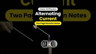 Alternating Current Class 12 PhysicsTwo Page Revision Notes physics viral trendingshorts notes [upl. by Touber]