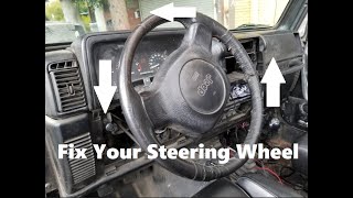 How To ReCenter Your Jeep Steering Wheel  Easy Fix [upl. by Nolly]