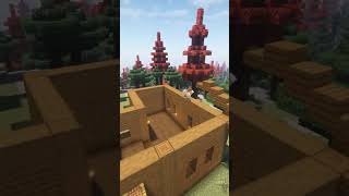 Hunters Cabin  Minecraft Timelapse minecraftminecraftbuildingminecrafttimelapseminecraftshorts [upl. by Carlee]