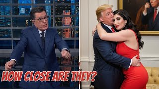 Stephen Colbert sheds light on Trump and Laura Loomers relationship cozying up at MaraLago [upl. by Edholm]