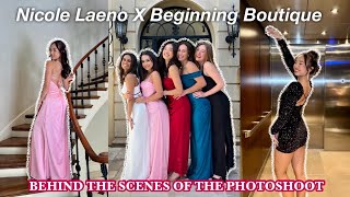 NICOLE LAENO X BEGINNING BOUTIQUE PROM EDIT PHOTOSHOOT BEHIND THE SCENES [upl. by Aerahs]