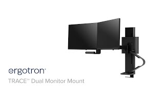 Ergotrons AwardWinning TRACE™ Dual Monitor Mount In Motion [upl. by Atekihs]