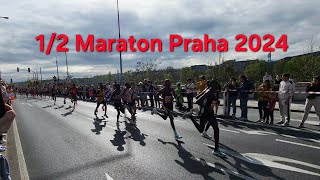 12 Maraton Praha 642024 Prague Half Marathon celý Start závodu [upl. by Reidar]