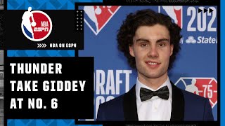 The Thunder draft Josh Giddey with the No 6 overall pick  NBA on ESPN [upl. by Beaudoin]