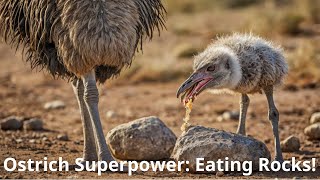 Ostrich Superpower Eating Rocks [upl. by Nilya]