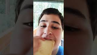 Day 106 of eating bread every day funny bigbread eatingbread crispbread stuffedbread bread [upl. by Ijar]