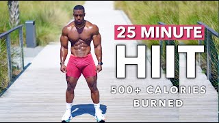 NO EQUIPMENT FULL BODY HIIT 25 MINUTES  BURN UP TO 500 CALORIES [upl. by Ewen]