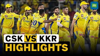 IPL 2024 Match 22 Highlights  CSK beat KKR by seven wickets [upl. by Akerdna]