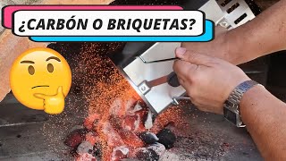 ¿BRIQUETAS O CARBON ¿Qué enciende más rápido prender el carbón 🔥 [upl. by Ahseel]