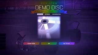 I GOT THE NEW DEMO DISC DECAL IN ROCKET LEAGUE  BEST DECAL [upl. by Aneerbas]