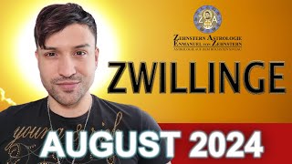 ZWILLINGE MONATSHOROSKOP AUGUST 2024  ZEHNSTERN ASTROLOGIE [upl. by Reed]