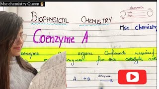 Coenzyme Astructure of coenzyme A  biological function of coenzyme A  vitaminB1  biophysical [upl. by Farman]