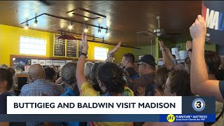 Pete and Chasten Buttigieg visit Madison for Canvas launch [upl. by Aokek]