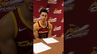 Cleveland Charge guard Zhaire Smith after their 119118 win over Greensboro [upl. by Fenn]