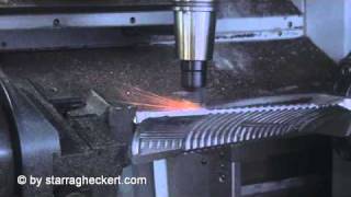 Machining of an inconel turbine blade using ceramic tooling on a Starrag LX 251 [upl. by Charlot442]