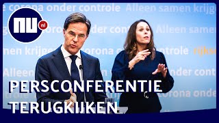 Kijk hier live naar de persconferentie van Rutte en De Jonge  NUnl [upl. by Rehpinnej]