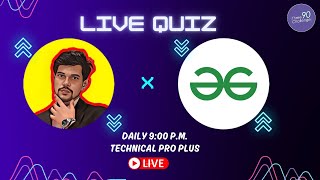 Kaun Banega Quizpati  Live Quiz with GeeksforGeeksVideos  Three 90 Challenge Back with Benefits [upl. by Geoff192]