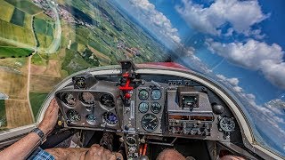 Bolkow BO208C Cockpit Flight around Nördlingen [upl. by Tom]