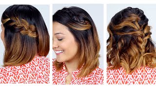 3 Easy Short Hair Hairstyles [upl. by Gladis320]