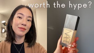 NARS LIGHT REFLECTING ADVANCED SKINCARE FOUNDATION REVIEW  12 HR WEAR TEST [upl. by Fernandina]