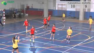 Balonmano Infantil Femenino  Fuengirola  Europa [upl. by Ahcsropal811]