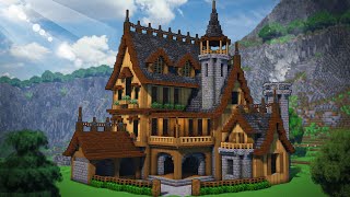 Minecraft How To Build A Medieval Mansion  Tutorial [upl. by Alitta]