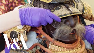 ASMR at the museum  Deconstructing samurai armour  VampA [upl. by Llertal244]