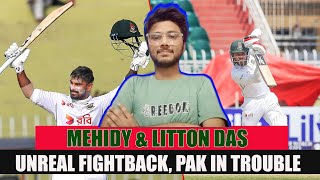 PAK 92  Litton Das Mehidy Miraz BROKE PAK SPIRIT  Pakistan vs Bangladesh 2nd Test [upl. by Narhet197]