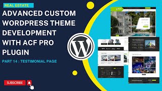 WordPress Custom Real Estate Theme Development  ACF Pro Plugin  Testimonial Page [upl. by Reteid]