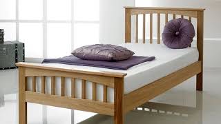 Oak Single Bed Frame Furniture in India [upl. by Alice]