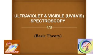 UVVis Spectroscopy I Ultraviolet Visible Spectroscopy I Spectroscopy I Analytical Chemistry [upl. by Arianne]